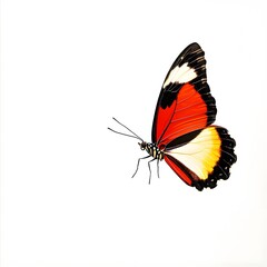 Obraz premium Colorful heliconius butterfly on white background