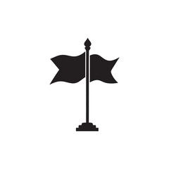 Minimalist Black Flag Icon Depicting Simplicity and Graphic Design

