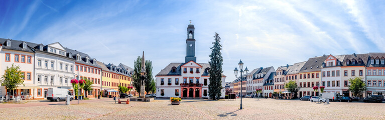 Markt, Rochlitz, Sachsen, Deutschland 