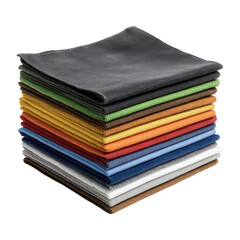 Stack of Colorful Soft Textiles in Various Shades for Crafting, Design, and Creative Projects Showcasing Texture and Versatility