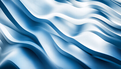 Obraz premium Um fundo abstrato dinâmico e moderno com um padrão alternado de listras azuis e brancas. A superfície texturizada adiciona profundidade e dimensão.