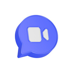 Fototapeta premium video call icon 3d rendering 
