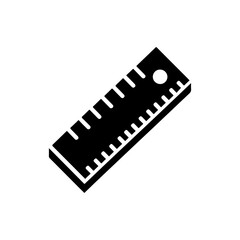 Black Outline Illustration of Ruler