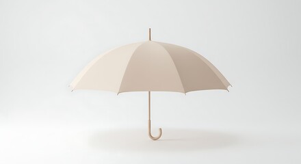 Beige Umbrella: Minimalist Elegance in Studio Lighting
