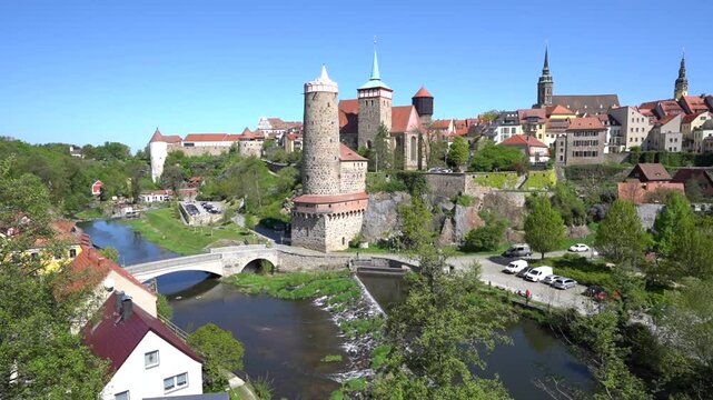 Blick auf Bautzen, Sachsen, Deutschland 