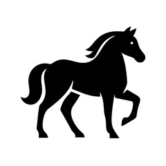 vector silhouette  horse logo, vector animal logo, simple animal logo design