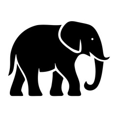 vector silhouette  elephant logo, vector animal logo, simple animal logo design