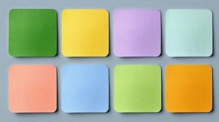 Pastel Square Color Swatches  Blank Textured Cards  Background