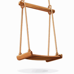 Wooden swing illustration 