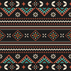 Southwest Native seamless pattern ethnic tribal Aztec geometric Navajo Native American fabric colorful design vector for textile print