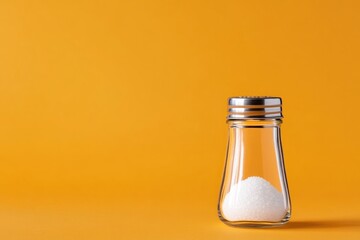 Salt Shaker on Yellow Background