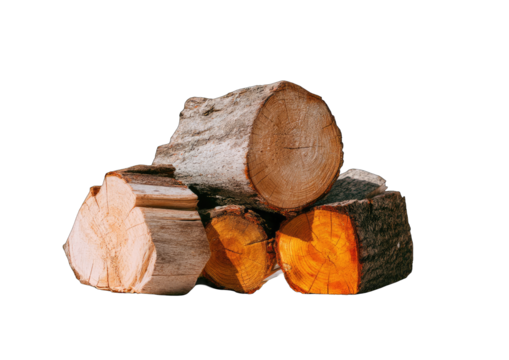 Stack of logs, various shades of brown and beige