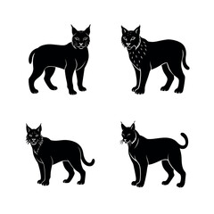 Bobcat vector silhouette