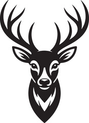 Naklejka premium Mountain Deer SVG – Wild Forest Silhouette for Rustic CraftsStag in the Mountains – Outdoor Wildlife Clipart for DecorDeer and Pine Trees SVG – Majestic Buck Design for DIY ProjectsWild Deer Sil