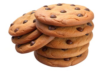 A stack of delicious chocolate chip cookies