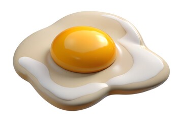 Stylized 3d render of a fried egg