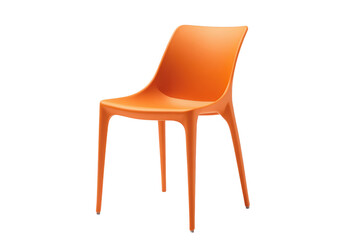 Vibrant Orange Chair: An elegantly designed orange chair showcases a modern aesthetic, perfect for enhancing interior spaces with a burst of color and contemporary design.