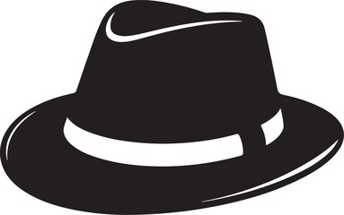 Classic Fedora Hat Silhouette Vector Illustration