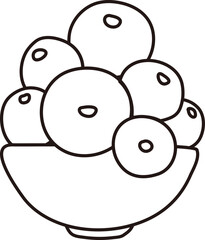 Potted Plant with Fruits Doodle

