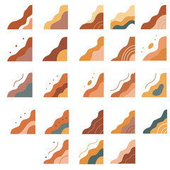 Abstract Wavy Corner Shapes – Modern Minimal Vector Set
