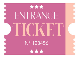 Ticket design, Ticket design template., admit one ticket, illustration of a ticket	