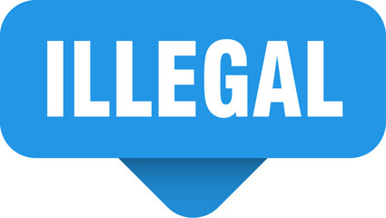 illegal sticker. illegal sign on transparent background