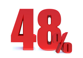 Obraz premium 48 Percent off 3d Sign on White Background, Special Offer 48% Discount Tag, Sale Up to 48 Percent Off,big offer, Sale, Special Offer Label, Sticker, Tag, Banner, Advertising, offer ... See More 