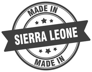 Made in Sierra Leone round sign. Made in Sierra Leone stamp.