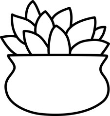 Round Potted Plant Doodle

