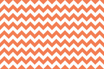 Coral and white color Zig zag seamless pattern.