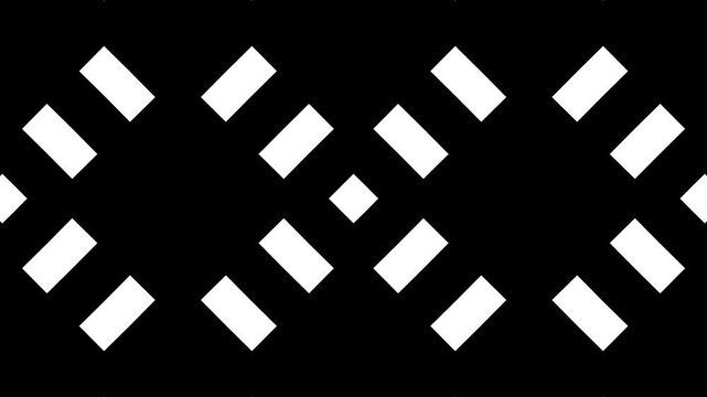 Kaleidoscope black and white geometric pattern. simple power motion.