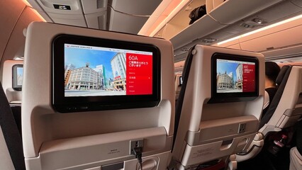 飛行機　個人モニター