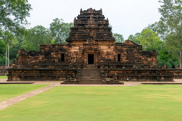 Tourists exploring ancient temples and ruins in a historical site