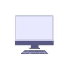 computer monitor isolated on white background