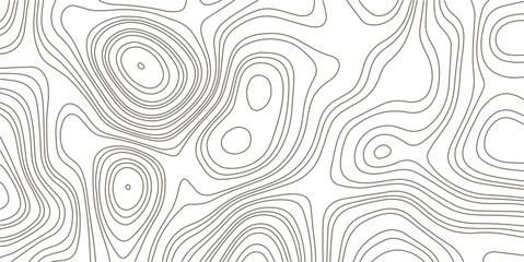Topographic map background geographic line map with elevation assignments. Modern design with White background with topographic wavy pattern design. paper texture Imitation of a geographical map.