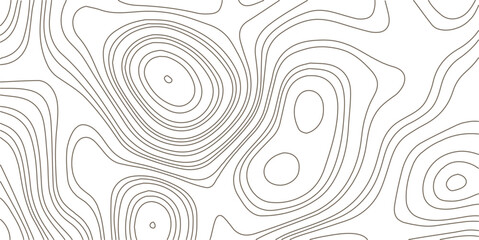 Topographic map background geographic line map with elevation assignments. Modern design with White background with topographic wavy pattern design. paper texture Imitation of a geographical map.