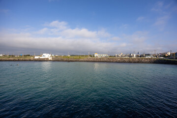 Fototapeta premium A view of the sea of Korea, Jeju Island 한국, 제주도 바다가 보이는 풍경