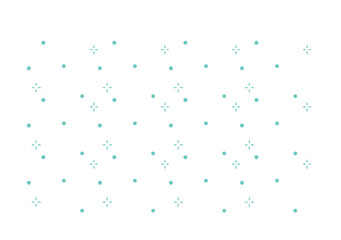 A grid of teal diamonds and dots arranged in a repetitive pattern on a white background.