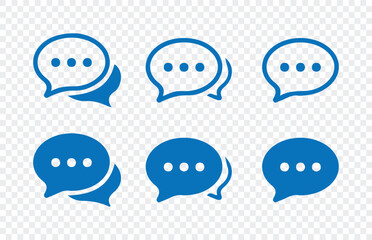 Flat Design Chat Icons – Vector Collection for Communication