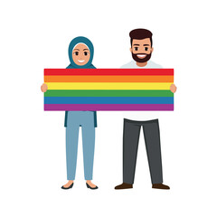 man and woman with books