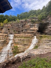 waterfall in the mountains