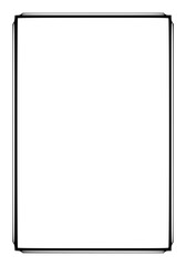 Outline frame on transparent background in minimalist style  