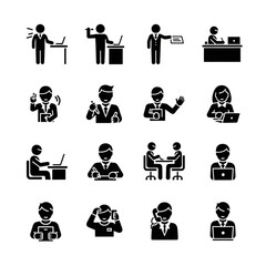 Business Work Activities Icons for Modern Professional Environments