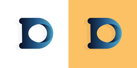 unique and modern letter D logo