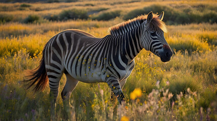 zebra in the grass