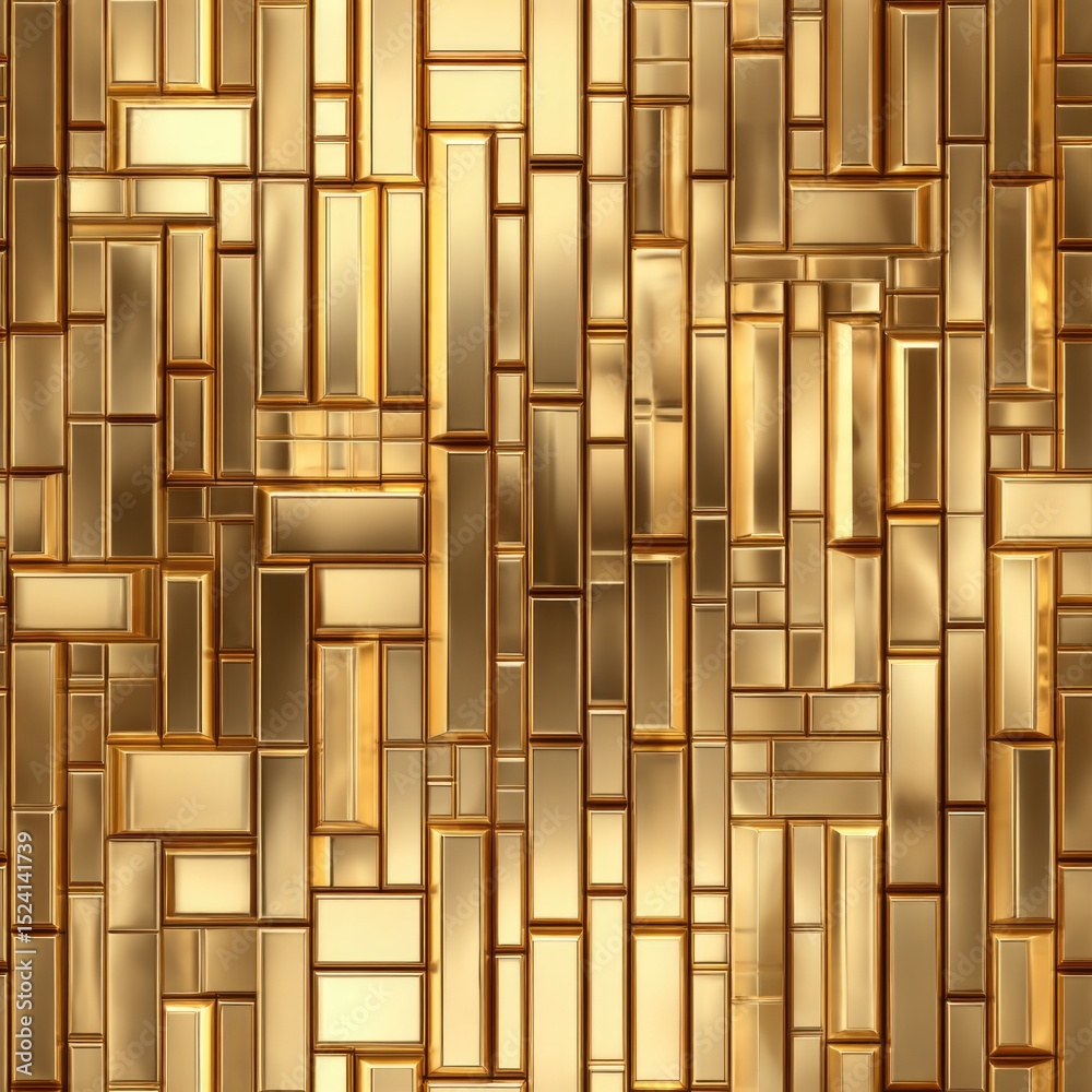 Poster seamless background texture this features a arrangement of gold bars, creating luxurious and vibrant