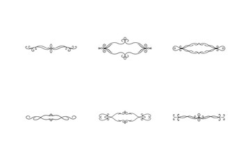 set of calligraphic elements