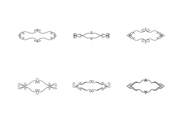 set of calligraphic elements