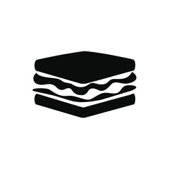Delicious sandwich simple black icon graphic