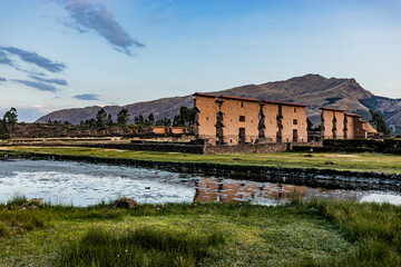 Ruins of Viracocha temple in Raqchi complex, Peru